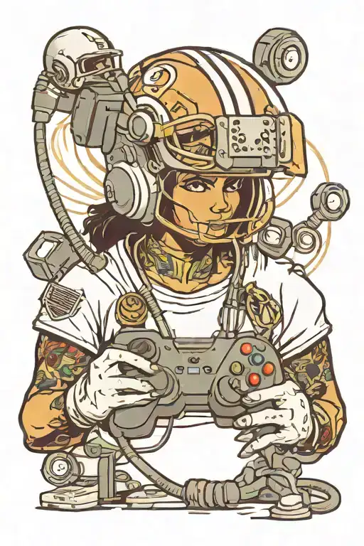 A Physician Assistant Wearing A Football Helmet And Holding An Xbox Controller Like A Stethoscope