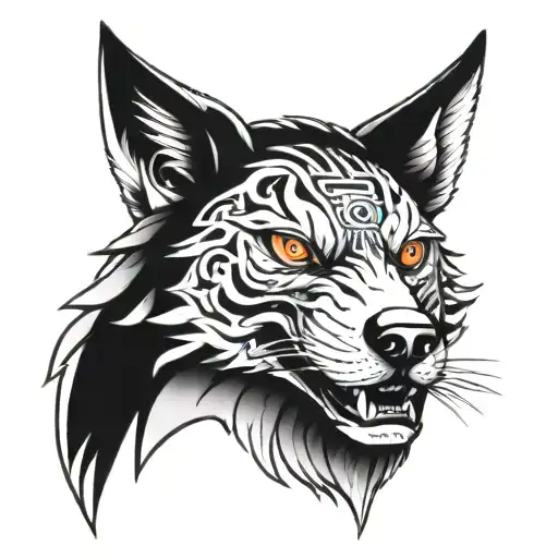 Japanese With Wolf Head