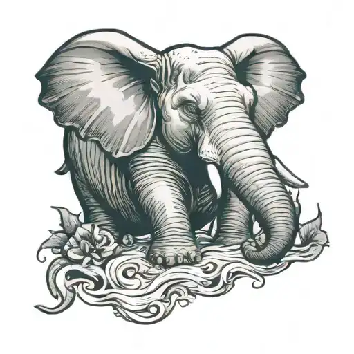 Hippopotamus Giving Birth To An Elephant