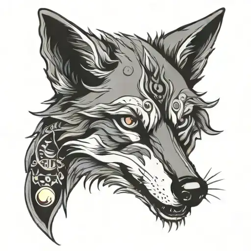 Wolf Eating Sun And Moon