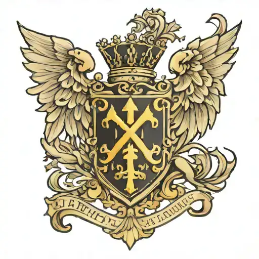 Bury St Edmund's Crest Heraldry Crown Wings