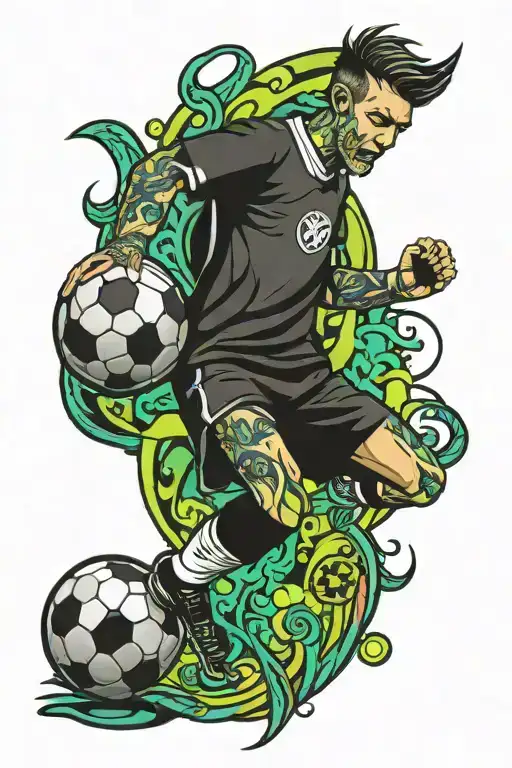 Psychedelic Soccer And Music Themed
