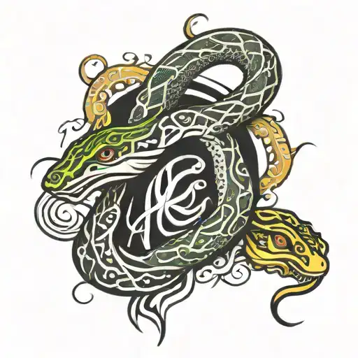 Neo Tribal With Snake