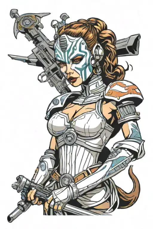 Star Wars The Clone Wars Pin Up Girl In Partial Clone Armor