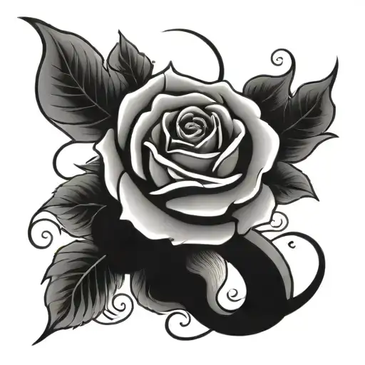 Black And White Rose Type Ying Yan And In