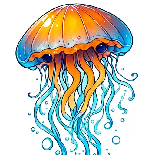 Jelly Fish Baby Blue