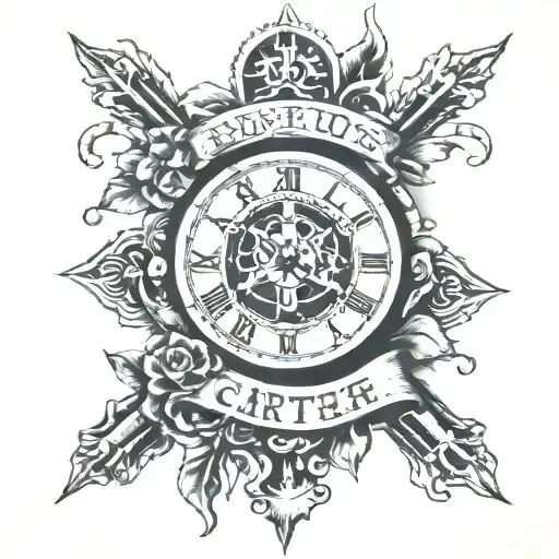 Carter With Cross And Clock With Date