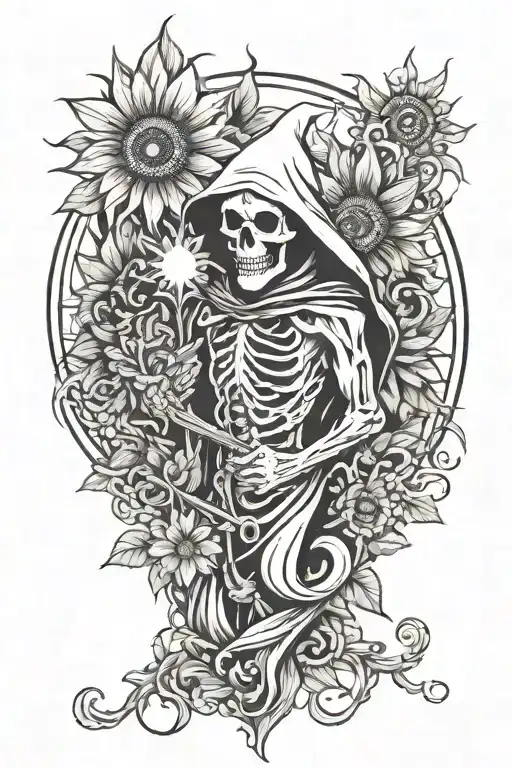 Reaper And Sunflower