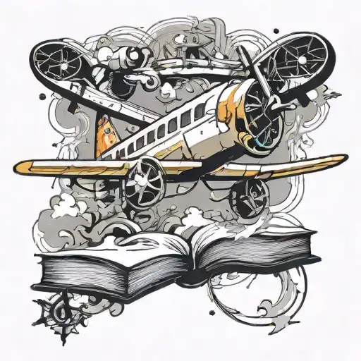 Book Mix Airplane Minimal