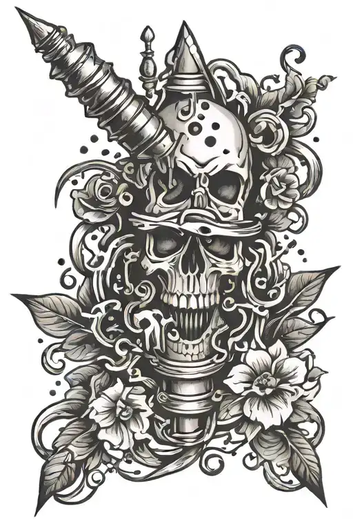 Broken Drill Bit And Tear Drops