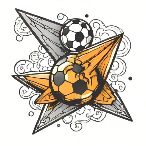 A Paper Airplane Flipping A Soccer Ball