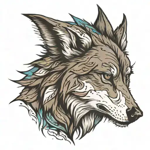 Old Wolf Face After Young Wolf Face Made