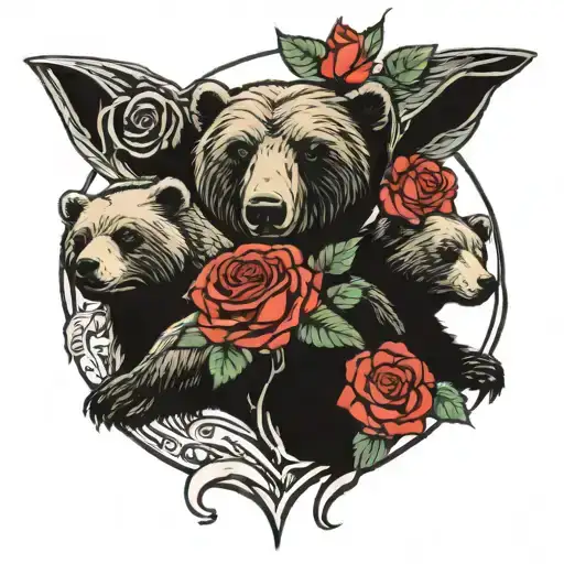 3 Bears & Roses & Alien