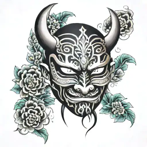 Hanya Mask One Eye Scar