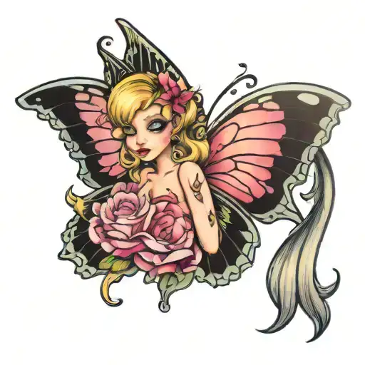 Butterfly Fairy Blonde In Pink