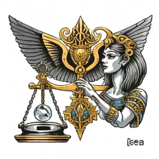 Egyptian Goddess Libra Scale