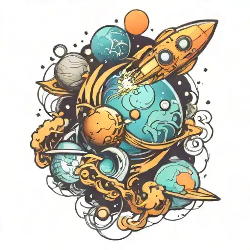 Space And Water Theme Sleeve