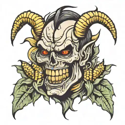 Corn Eat With Demon Horns Emerging