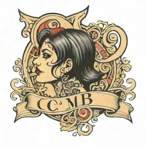 A Atractive Female With The Letters C M B