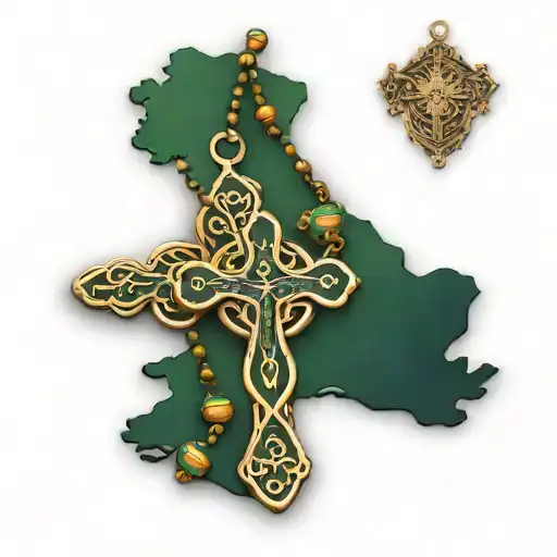 Rosary In The Shape Of Ireland