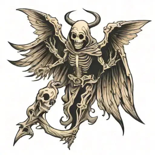 Reaper With Wings Spread