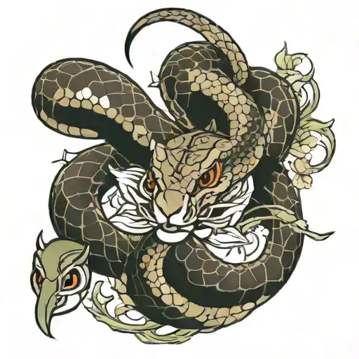 Snake Emerge From The