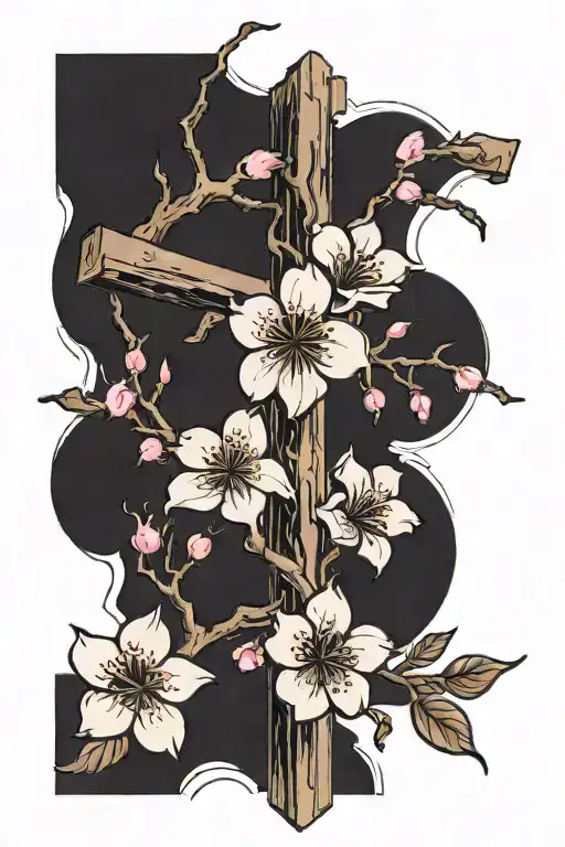 Cross That Turns Into Cherry Blossom Tree