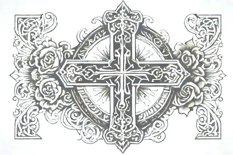 Date 1970 And 1946 With A Cross Of Jesus Between The Two