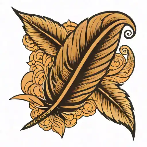 Penny Next To Single Feather