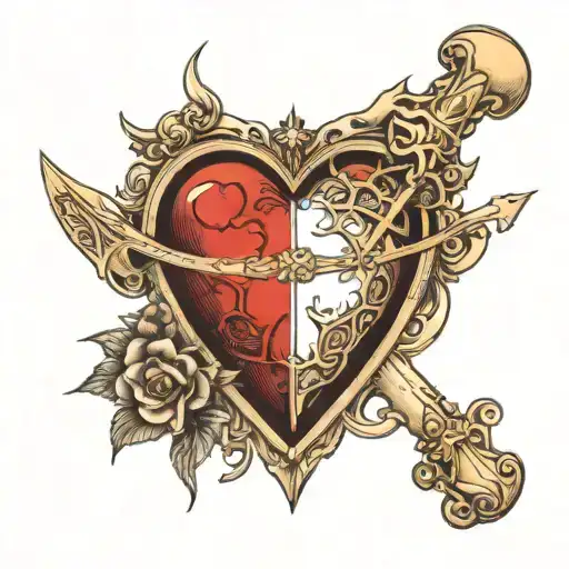 First Drawing Of Da Vinci's Heart Dagger Will Pass Sun And Moon Figure On Sun Cap