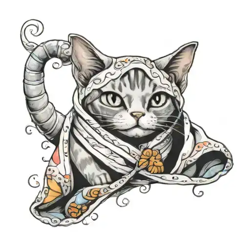 Cat Wrapped In A Burrito