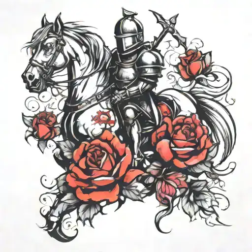 Knight And Roses