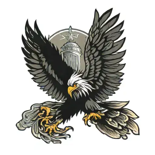 Invincible Crown Eagle Wings Spread