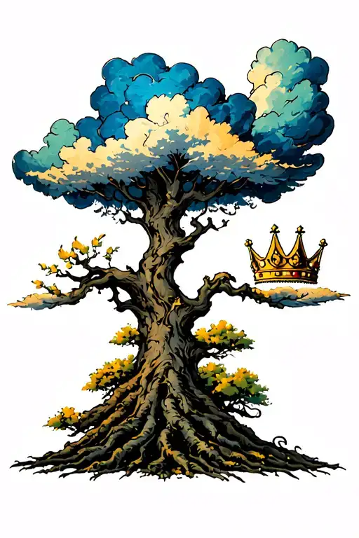 Crown Cloud Above A Family Tree
