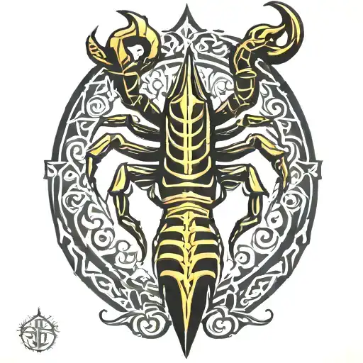 Scorpion Tribal Black Dagger