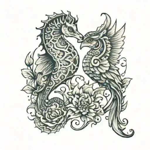 Seahorse And Owl