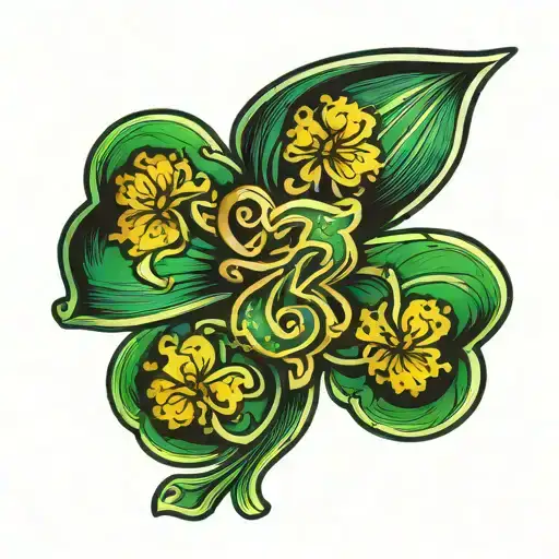 Shamrock With The Number 317