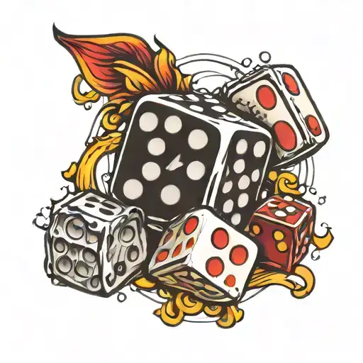 Dice Thrown With Steel Hands