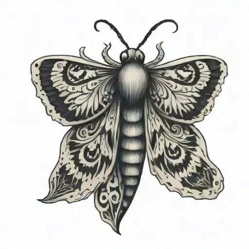 Moth With Intricate Patterns
