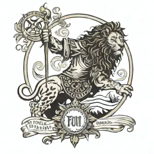 The Fool Tarot Riding A Lion