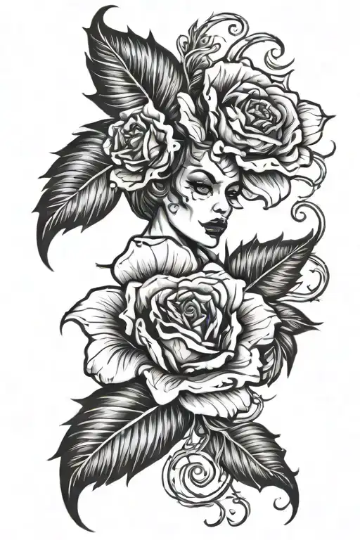 Dark Romantic Tattoo Design