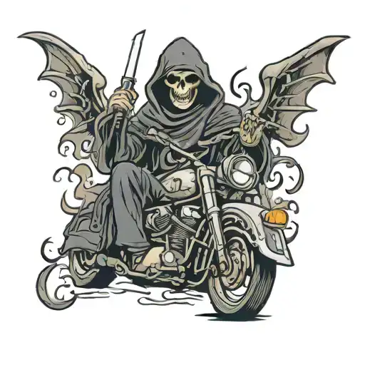 Cops Chasing Grim Reaper On Motorcycle Speeding