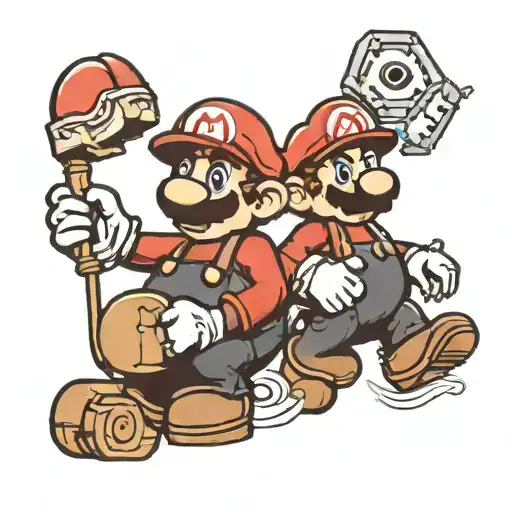 Minimalist Mario And Lugui Brotherhood And Union