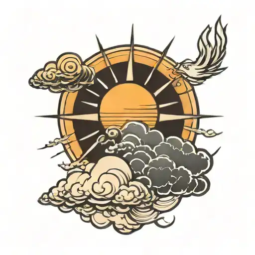 Cloud And Sun Rising