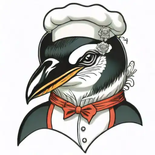 Penguin In Chef's Suit