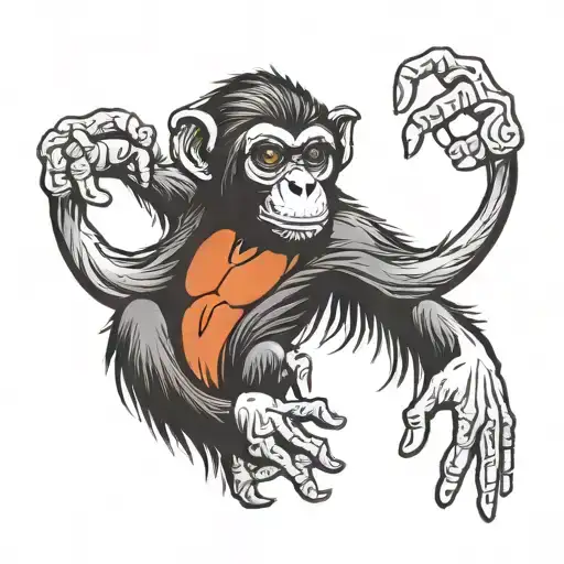 Monkey Middle Finger