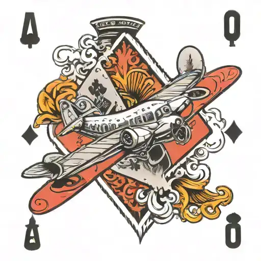 A10 Plane Poker Card