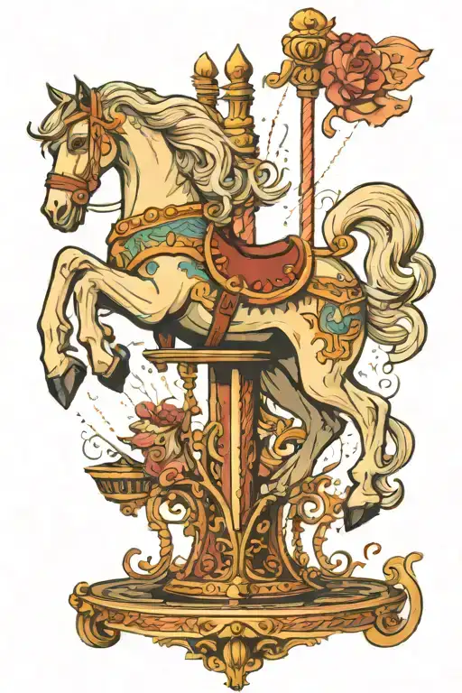 A Carousel Horse As Described In Joni Mitchell's Song Circle Game