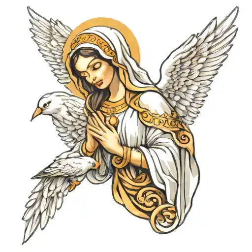 Mother Mary Doves God