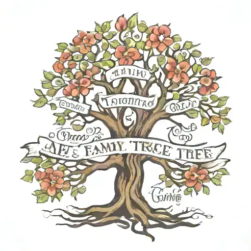 A Family Tree With The Words Together Agin